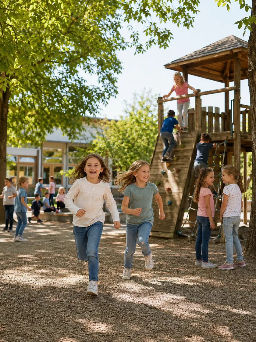 fiktive Pause einer fiktiven Grundschule