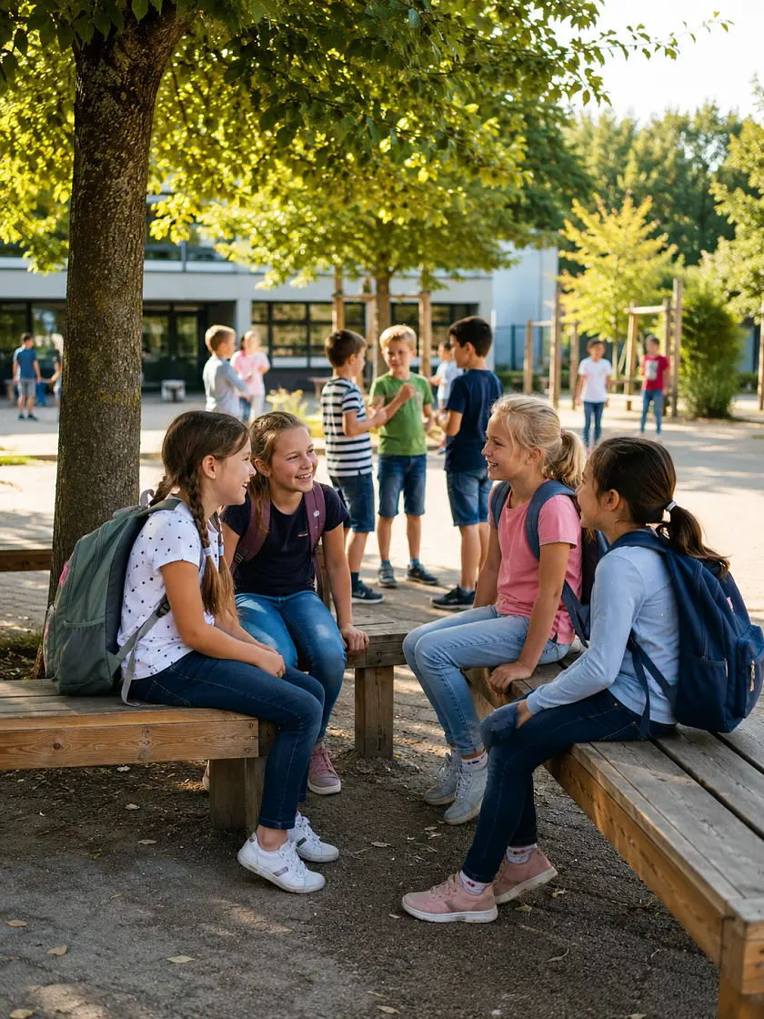 fiktive Pause einer fiktiven Grundschule