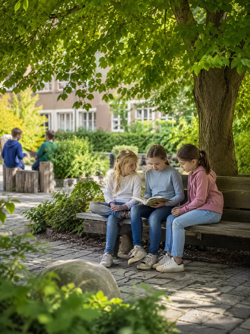fiktive Pause einer fiktiven Grundschule