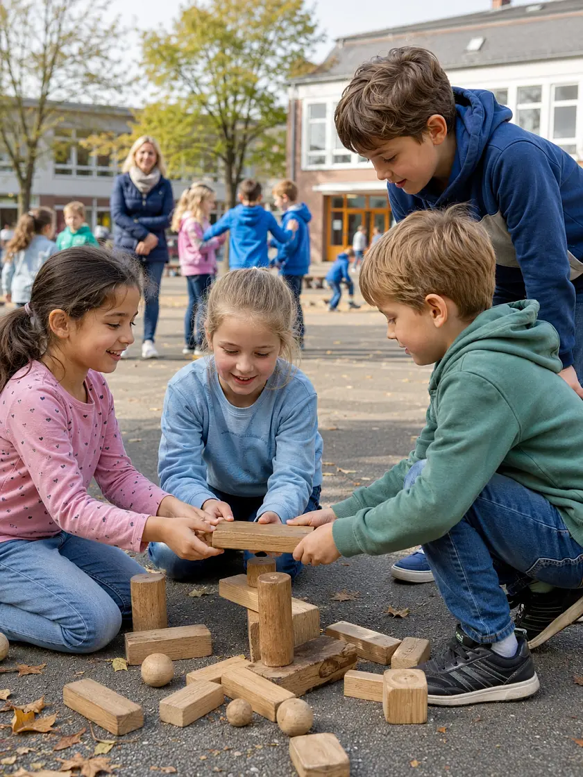 fiktive Pause einer fiktiven Grundschule